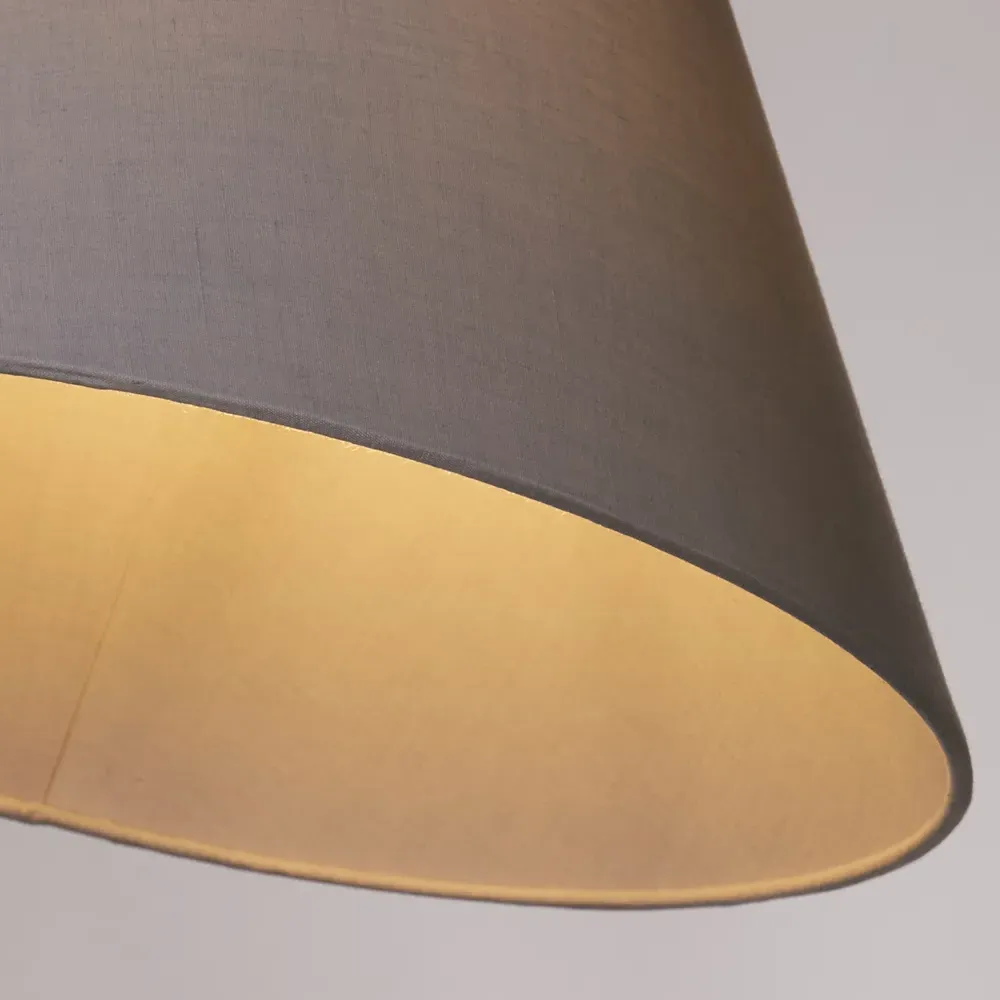 Luna Tapered Lamp Shade - Grey, Cotton