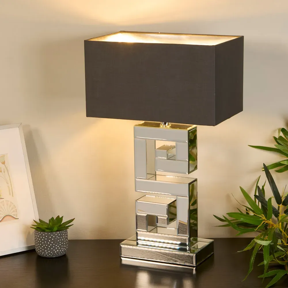 Mirror Table Lamp - Grey