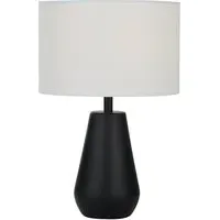 Orson Touch Table Lamp Pair - White Shade, Black Base