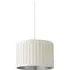 Pleated Velvet Shade - Ivory, Metallic Silver Inner