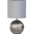 Round Ball Table Lamp - Silver, Ceramic