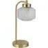 Satin Brass Table Lamp - Gold, Clear Glass