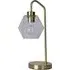 Satin Brass Table Lamp - Gold, Clear Glass