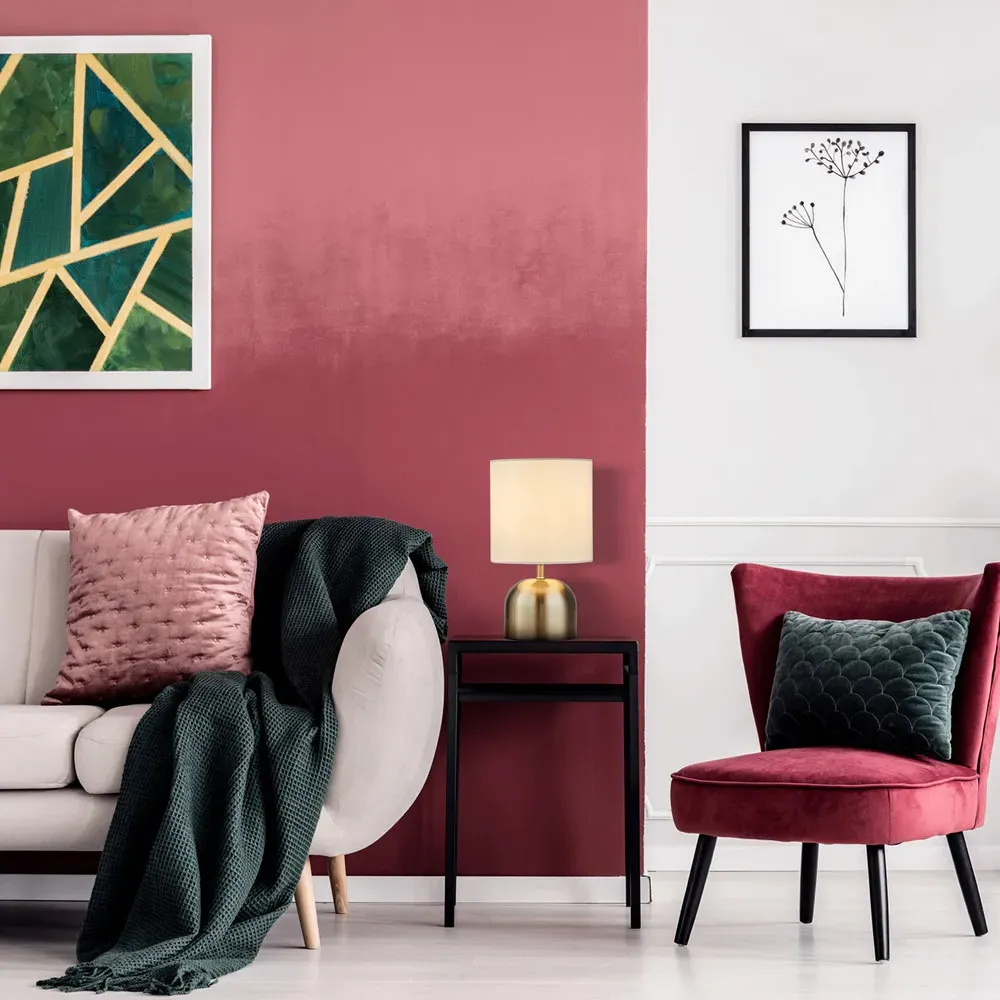 Satin Silver Touch Lamp - Silver, White Shade