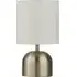Satin Silver Touch Lamp - Silver, White Shade