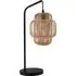 Table Lamp with Bamboo Shade - Black