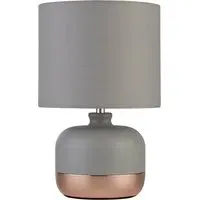 Table Lamp with Copper Accent - Grey