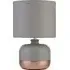 Table Lamp with Copper Accent - Grey