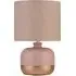 Table Lamp with Copper Accent - Pink