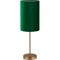 Table Lamp with Velvet Shade - Gold, Green