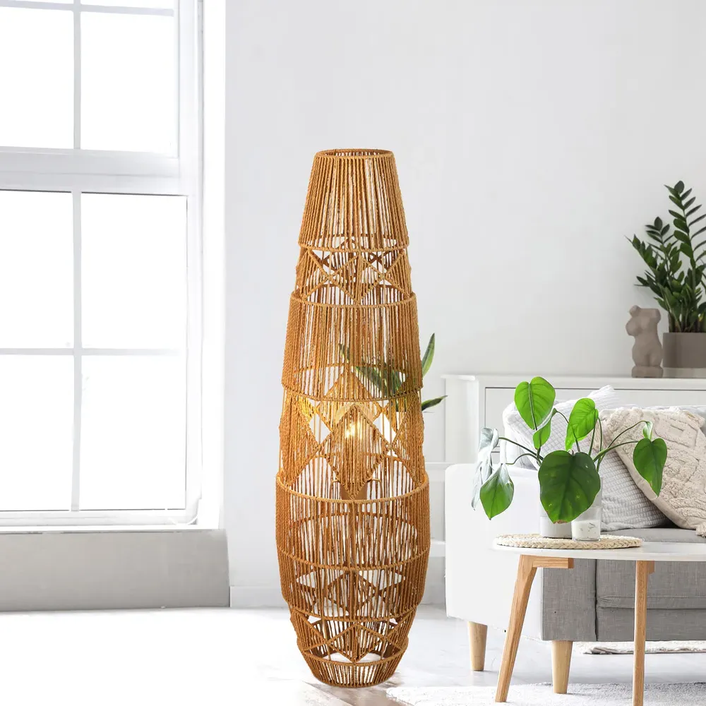 Tapered Lamp Shade - Brown, Cotton