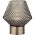 Textured Smoked Glass Table Lamp - Grey
