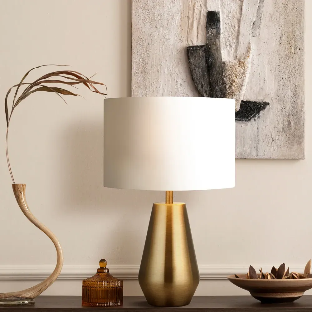 Touch Table Lamp 2 Pack - Gold, Fabric