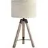 Tripod Table Lamp - Brown, Linen