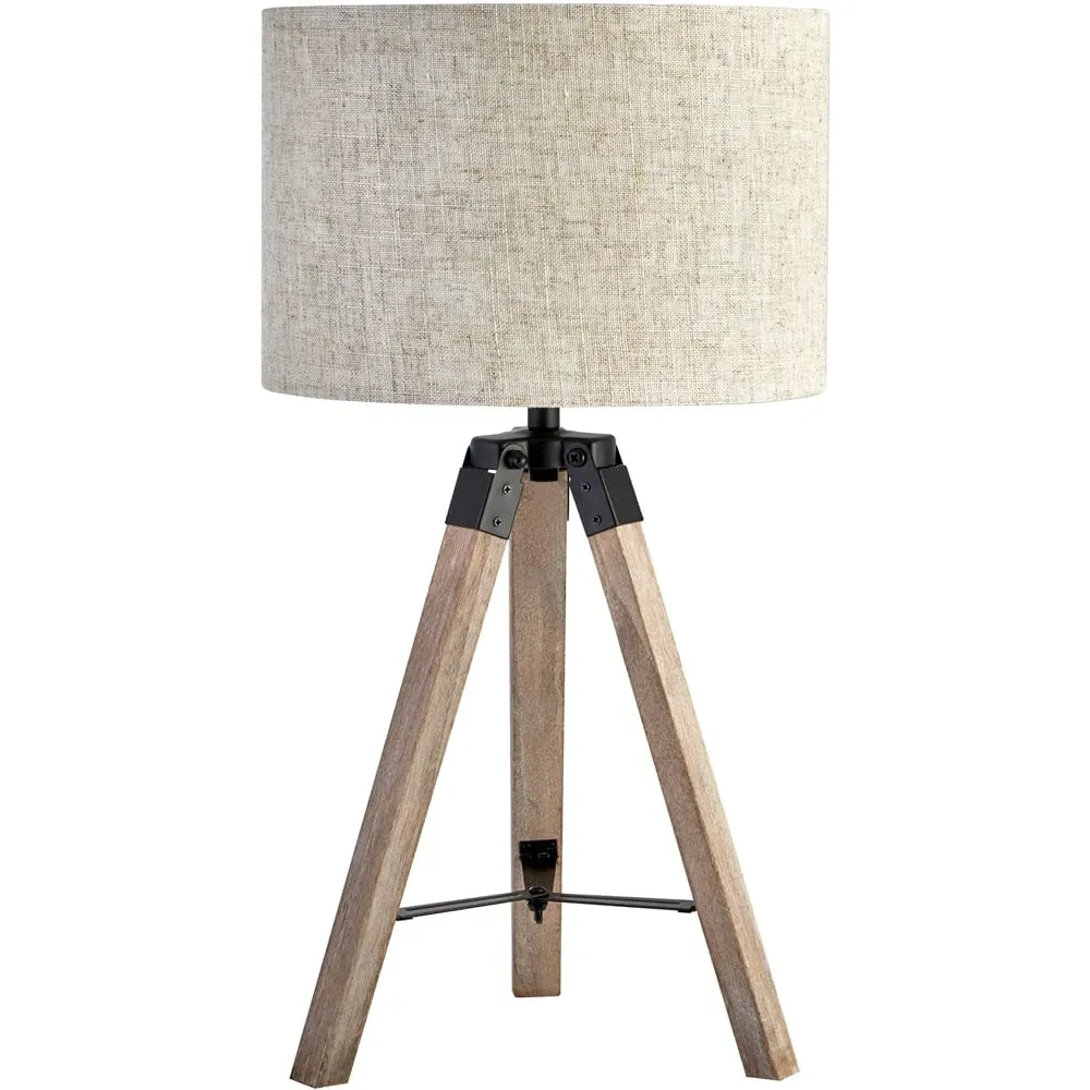 Tripod Table Lamp - Brown, Linen image