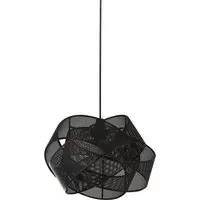 Twisted Mesh Band Pendant Shade - Black, Steel