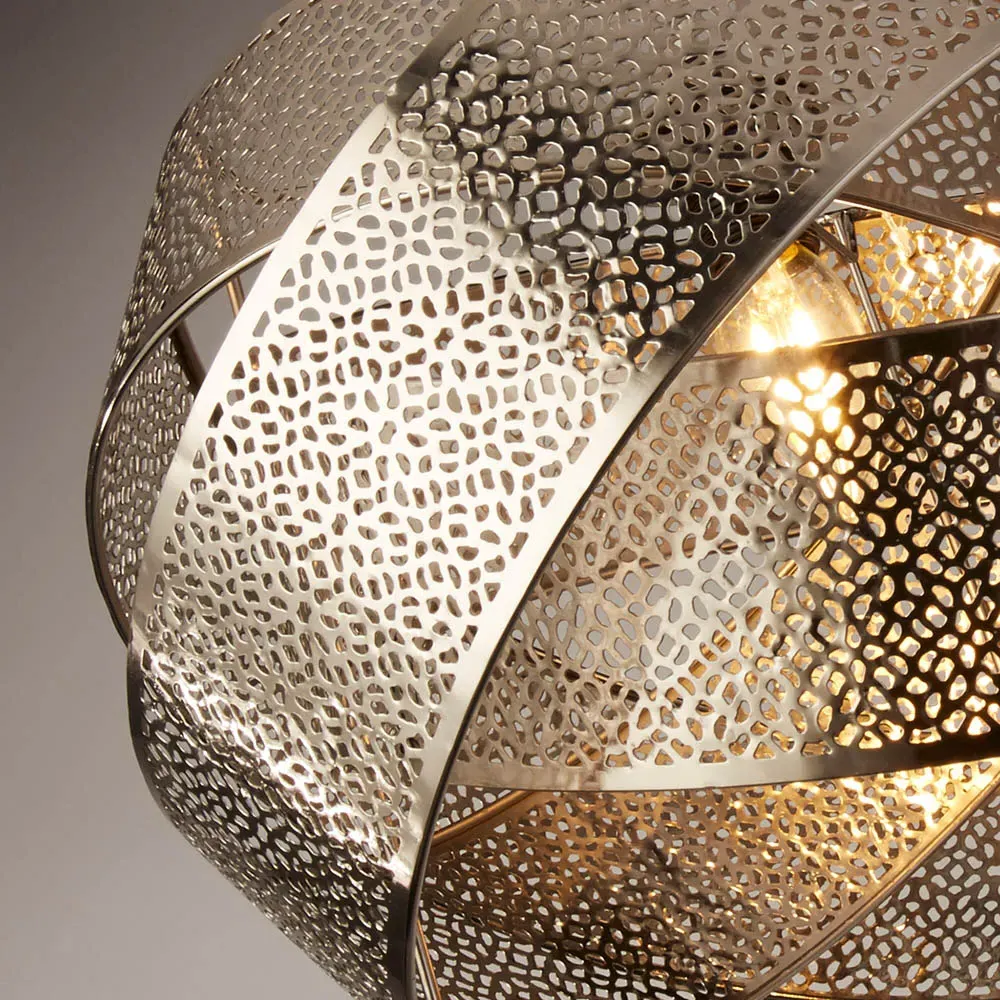 Twisted Mesh Band Pendant Shade - Silver, Steel