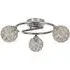 Waylen 3 Light Crystal Effect Round Ceiling Fitting - Silver