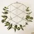Wire Grid LED Light with Leaves - Green