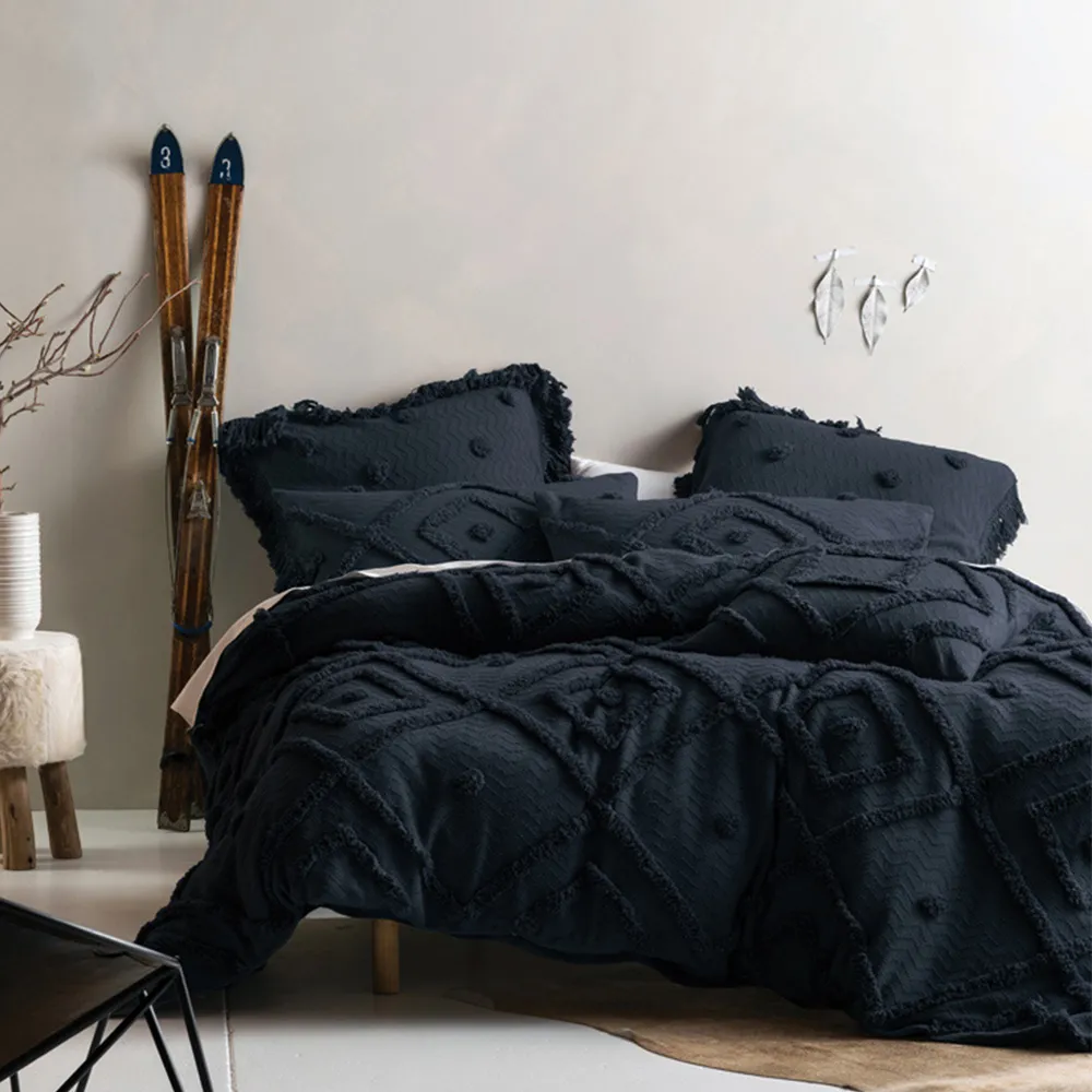 Adalyn Double Duvet Cover Set - Blue, Cotton image