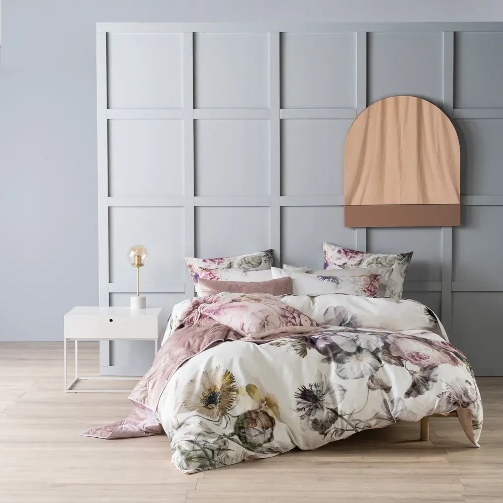 Ellaria Double Botanical Duvet Cover Set - Multi, Cotton
