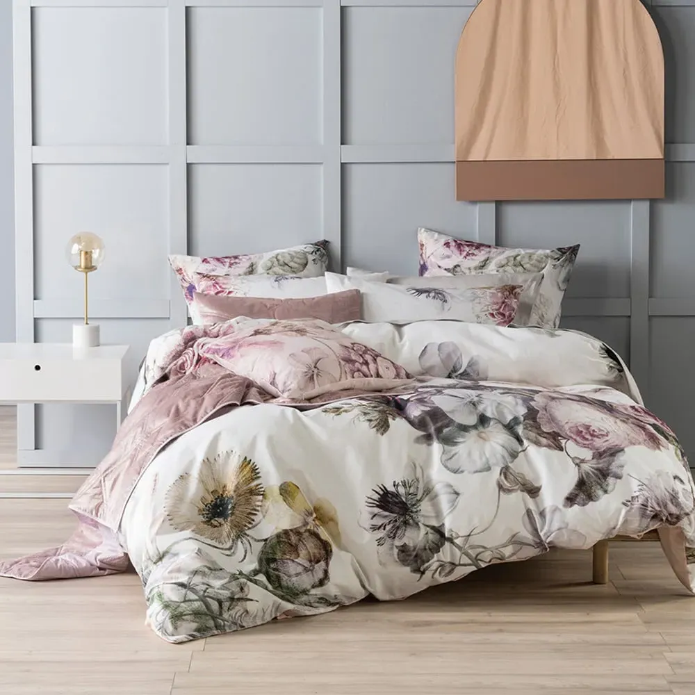 Ellaria Double Botanical Duvet Cover Set - Multi, Cotton