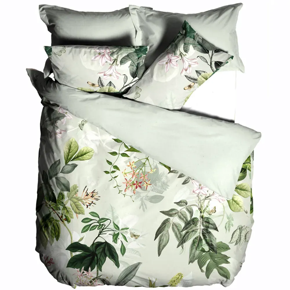 Glass House Double Botanical Duvet Cover Set - Green, Cotton