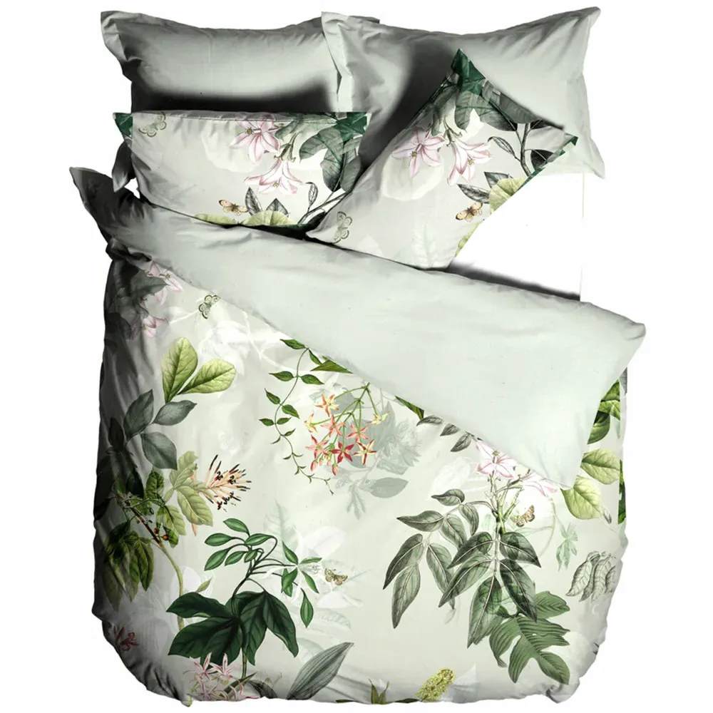 Glass House Single Botanical Duvet Cover Set - Green, Cotton