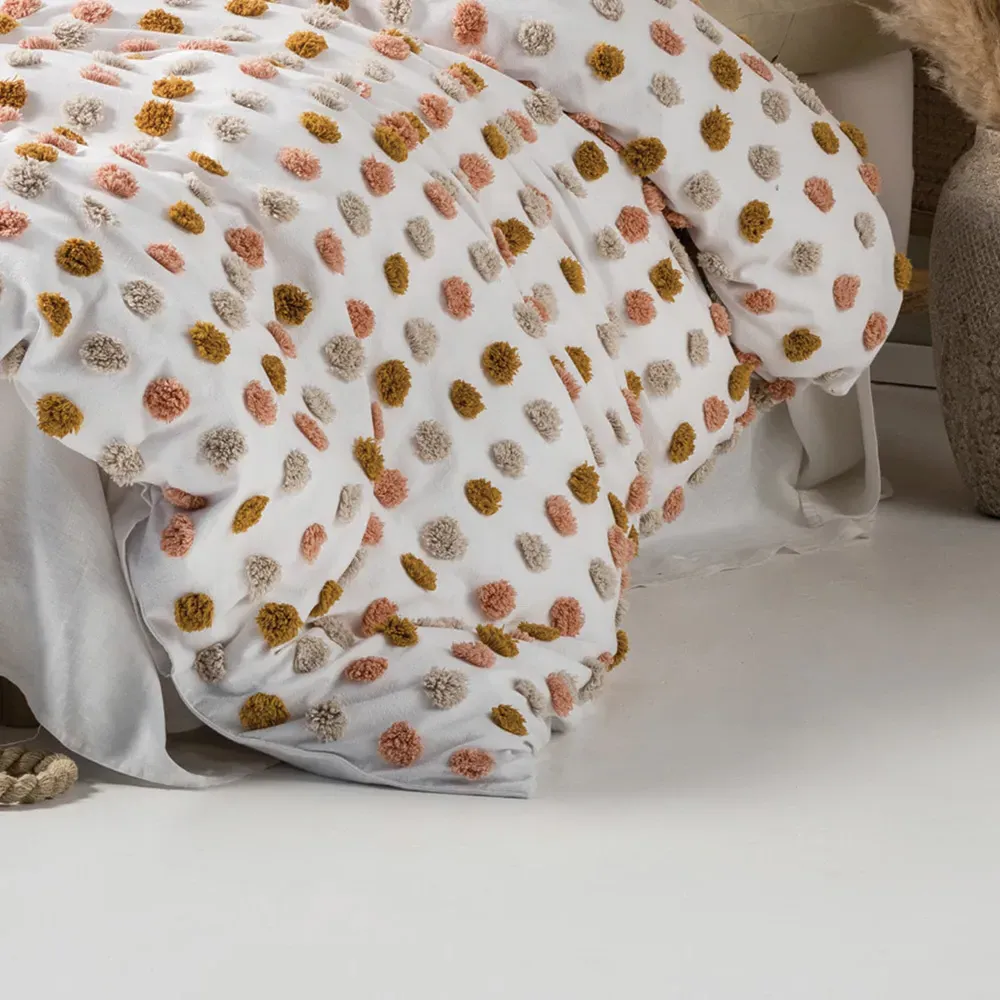 Haze Double Tufted Duvet Cover Set - Multi, Cotton