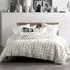 Haze Double Tufted Duvet Cover Set - White, Cotton