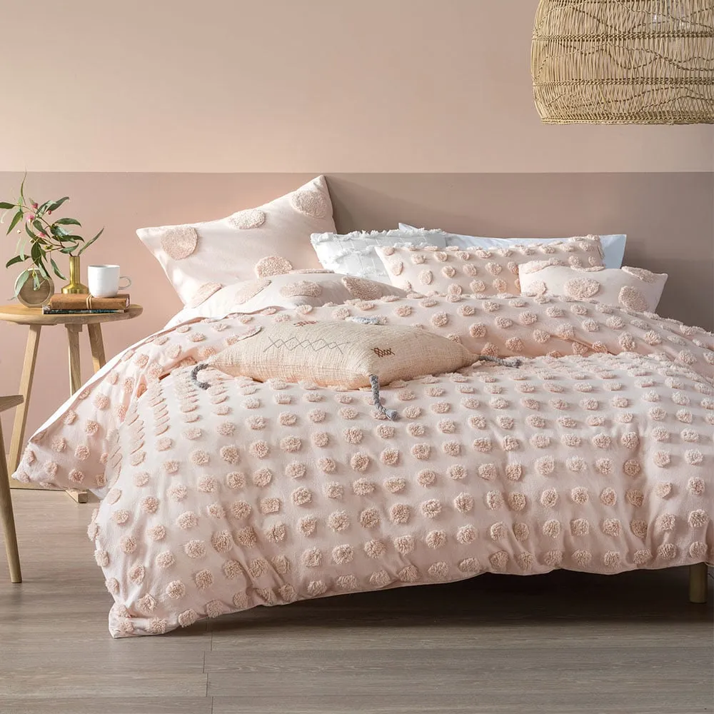 Haze King Size Tufted Duvet Cover Set - Multi, Cotton