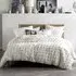 Haze King Size Tufted Duvet Cover Set - White, Cotton