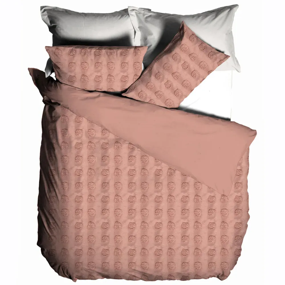 Haze Single Tufted Duvet Cover Set - Cream, Cotton