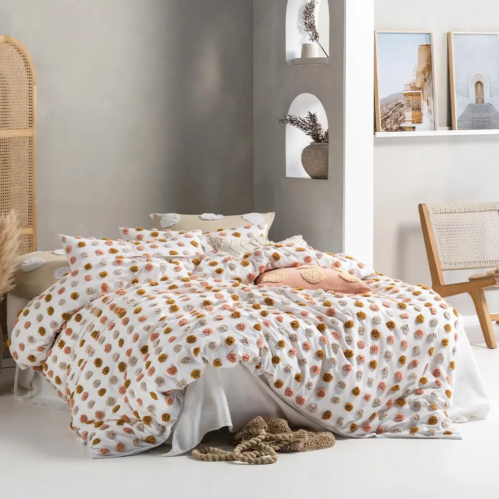 Haze Single Tufted Duvet Cover Set - Multi, Cotton