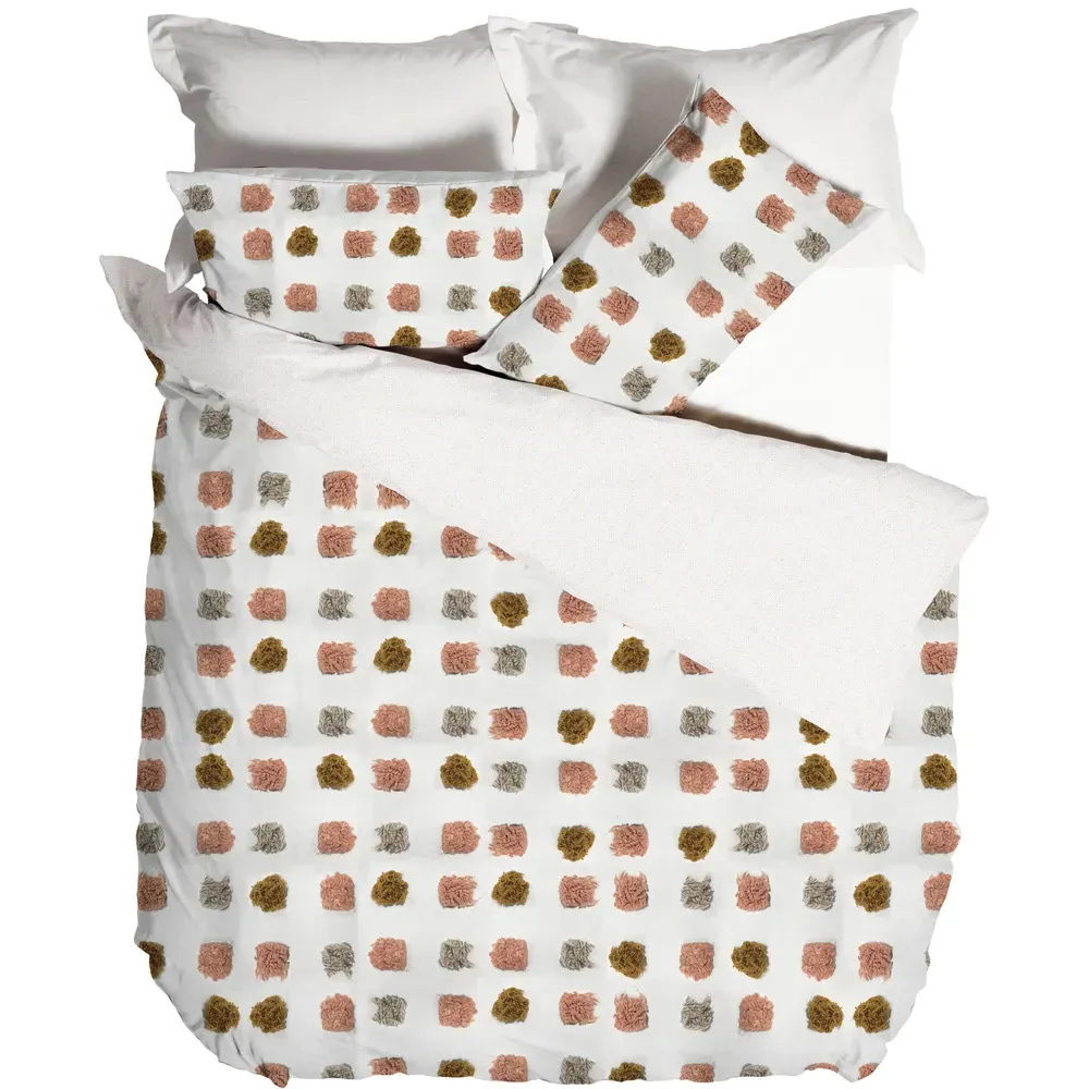 Haze Super King Tufted Duvet Cover Set - Multi, Cotton