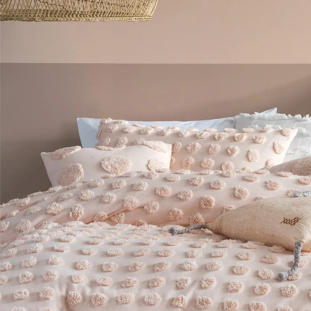 Haze Super King Tufted Duvet Cover Set - Multi, Cotton