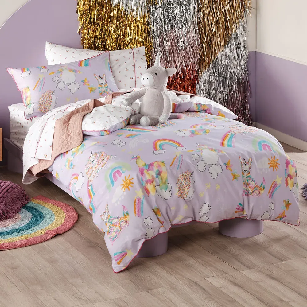 Kids Single Unicorniverse Duvet Cover Set - Multi, Cotton image