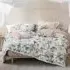 Luana Single Fringed Duvet Cover Set - White, Cotton