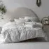 Manisha Double Tufted Duvet Cover Set - White, Cotton