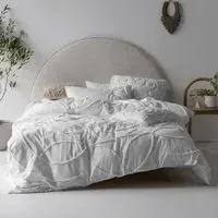 Manisha King Size Tufted Duvet Cover Set - White, Cotton