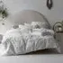 Manisha Single Tufted Duvet Cover Set - White, Cotton
