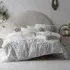 Manisha Super King Tufted Duvet Cover Set - White, Cotton