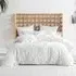 Palm Springs Double Ogee Tufted Duvet Cover Set - White, Cotton