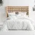 Palm Springs Super King Ogee Tufted Duvet Cover Set - White, Cotton