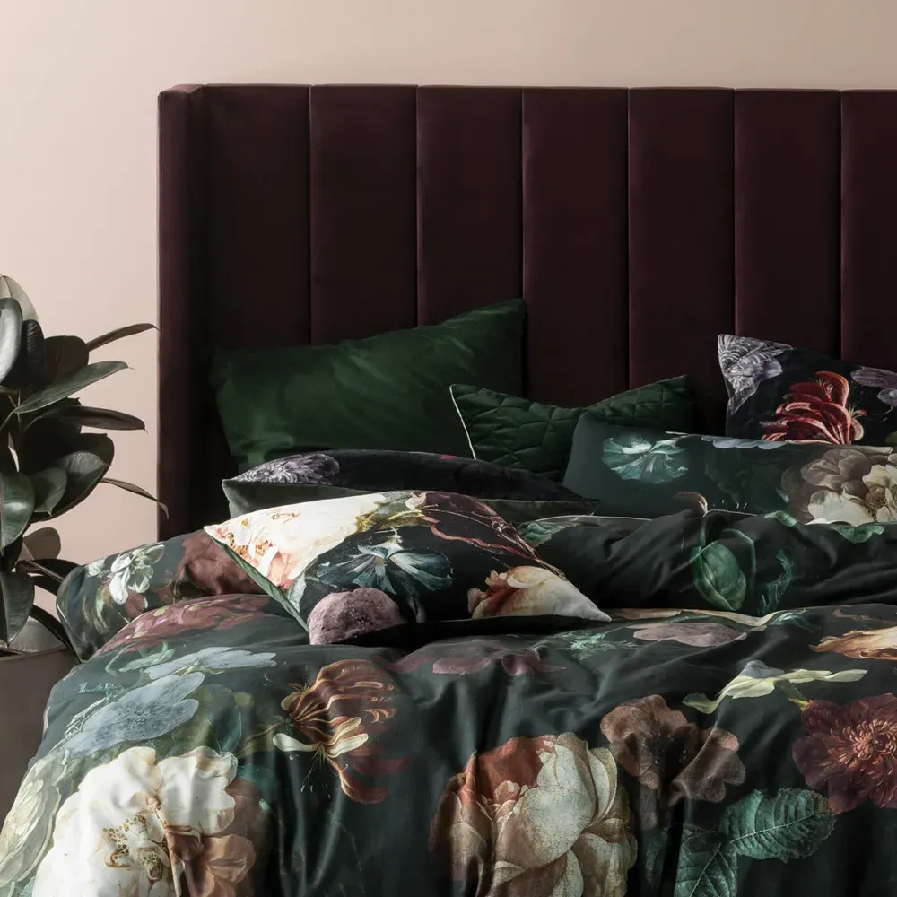 Winona Double Botanical Duvet Cover Set - Green