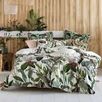 Wonder Plant Double Botanical Duvet Cover Set - Green, Cotton
