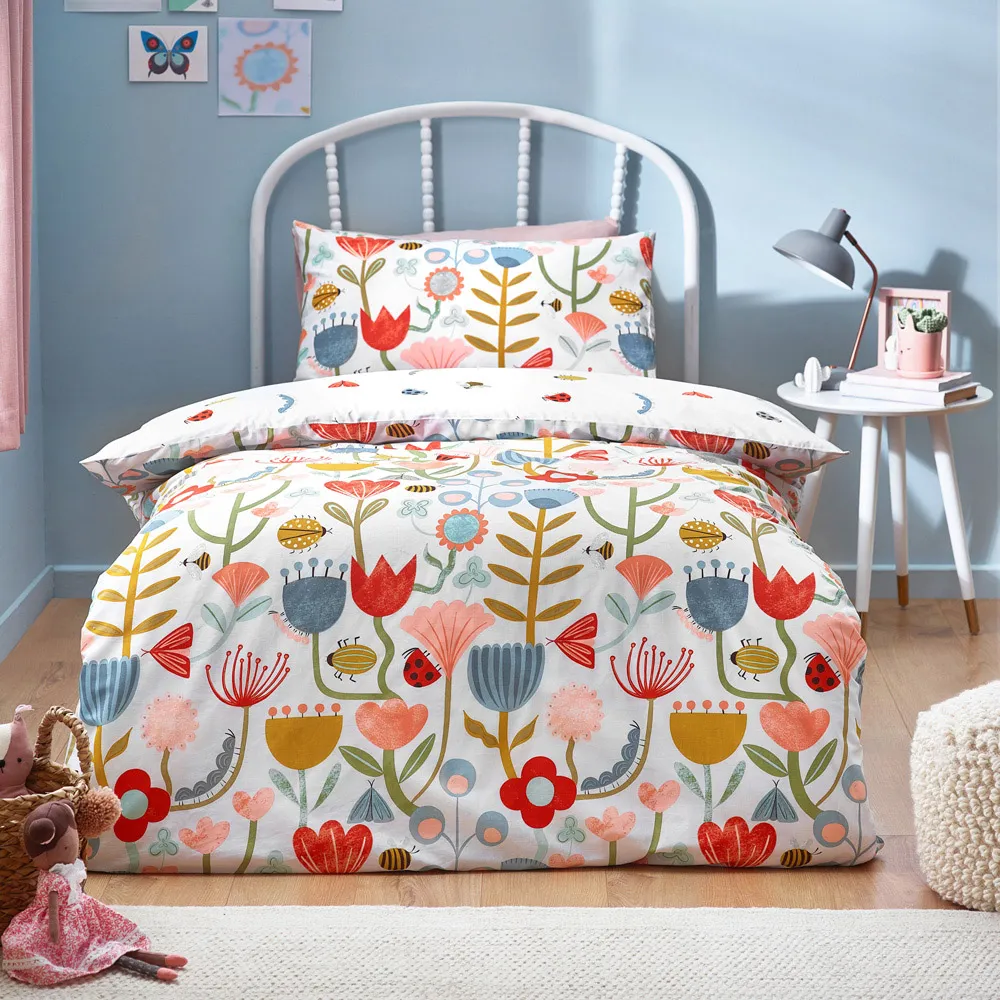 Little Nature Single Duvet Cover Set - Multi, Polycotton