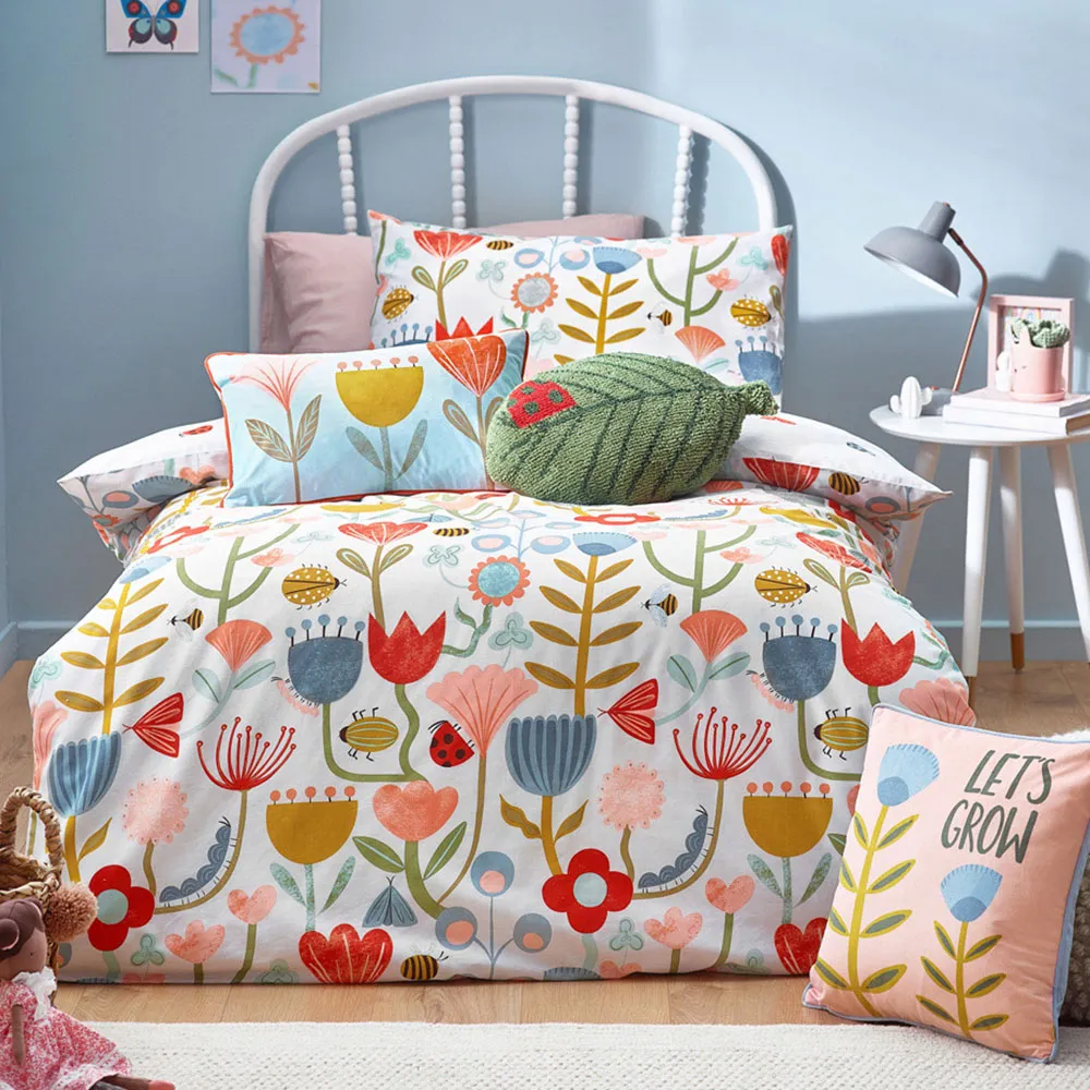 Little Nature Single Duvet Cover Set - Multi, Polycotton