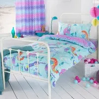 Mermaid Toddler Duvet Cover Set - Multi, Polycotton