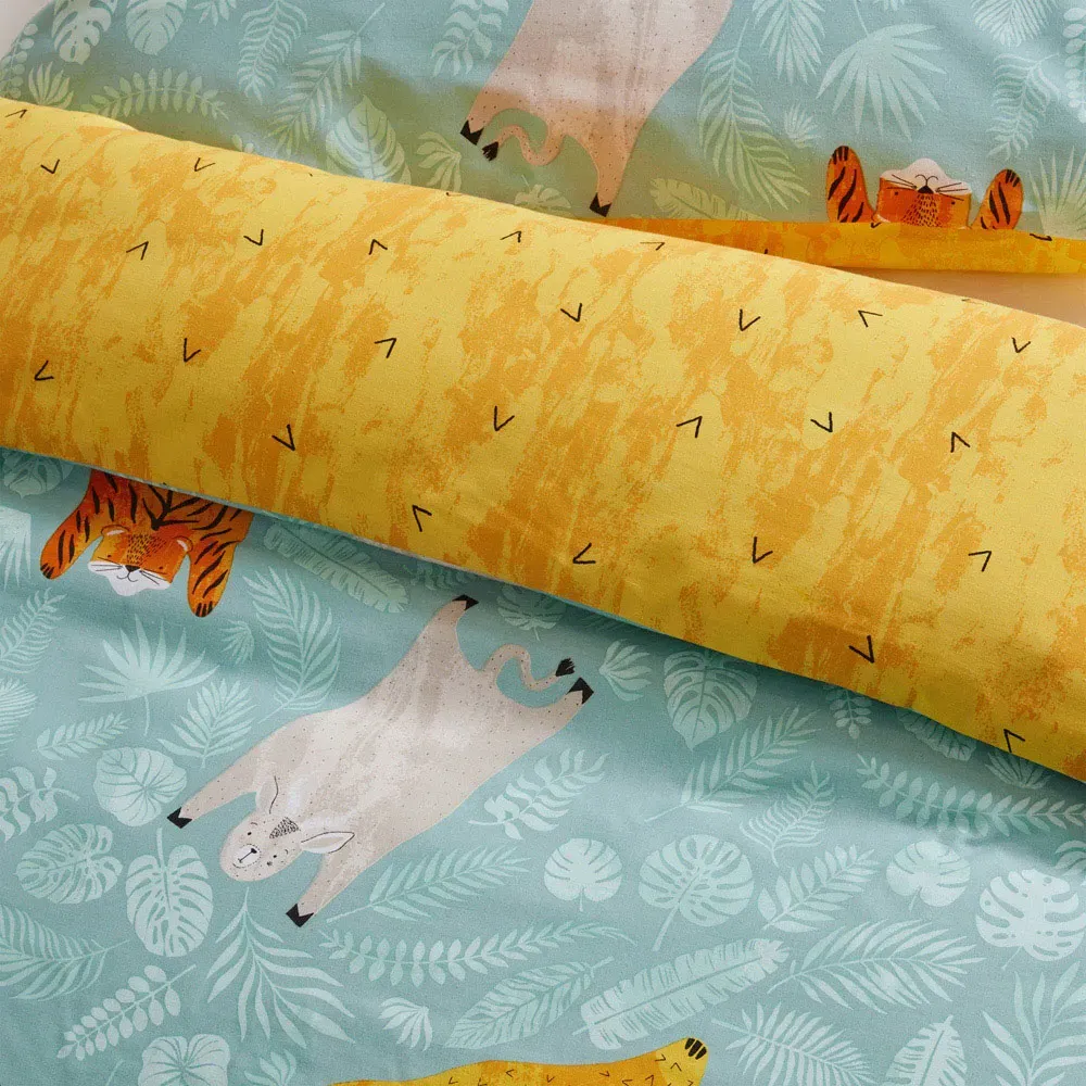 Wild Friends Double Duvet Cover Set - Blue